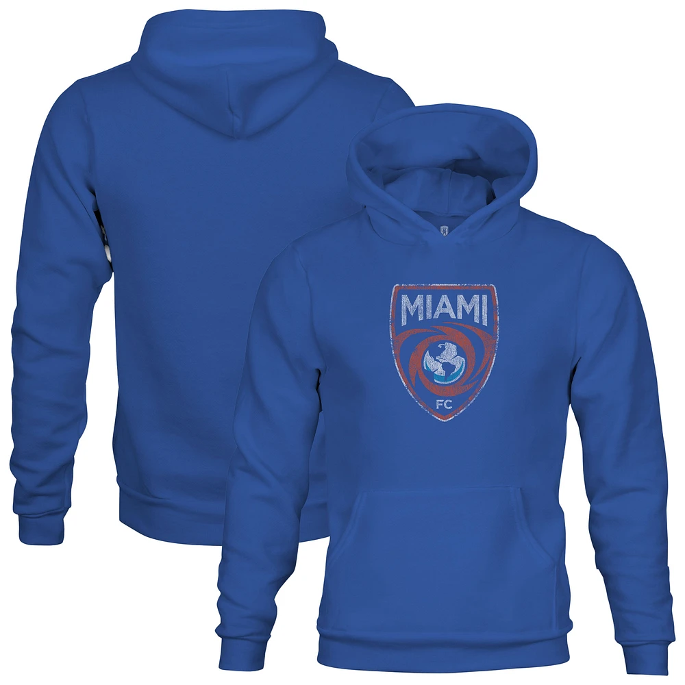 Youth 1863FC Blue Miami FC Color Badge Fleece Pullover Hoodie