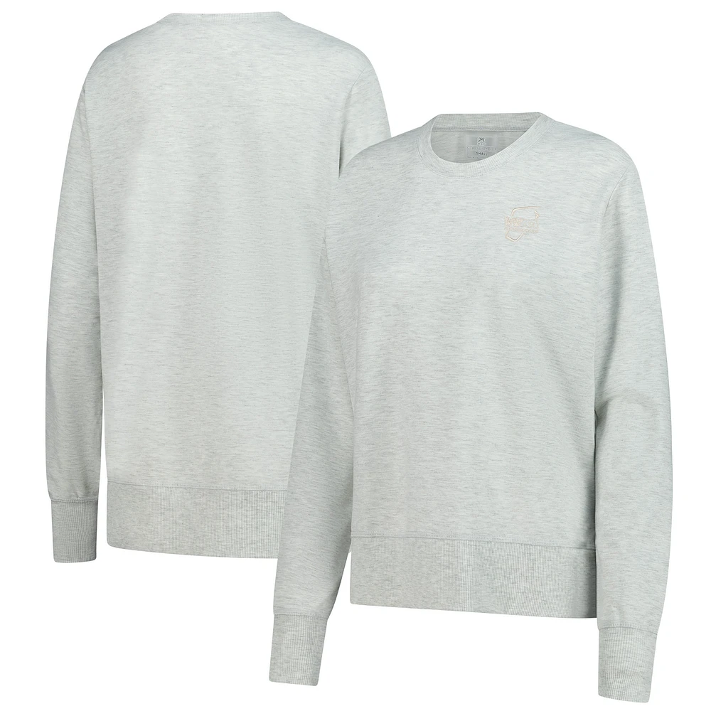 Women's Ahead White WM Phoenix Open Sue Tri-Blend Crewneck Pullover
