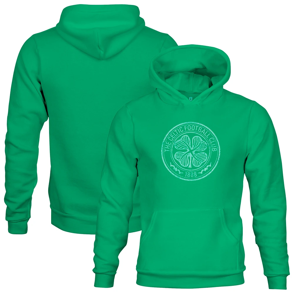 Youth 1863FC Green Celtic Color Badge Fleece Pullover Hoodie