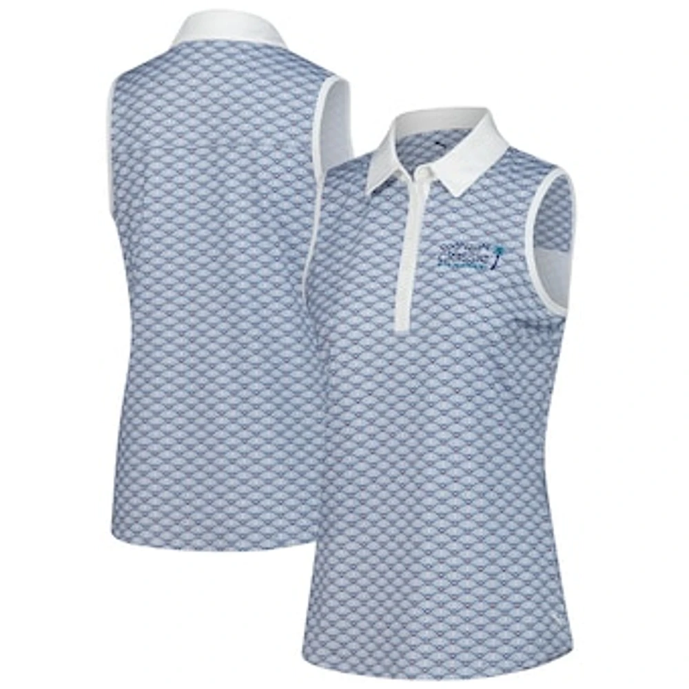 Women's Puma White Cognizant Classic CLOUDSPUN Scallop Sleeveless Polo