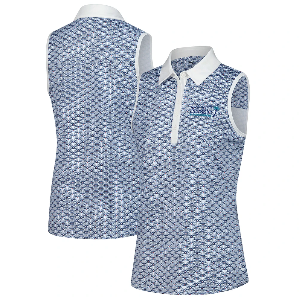 Women's Puma White Cognizant Classic CLOUDSPUN Scallop Sleeveless Polo