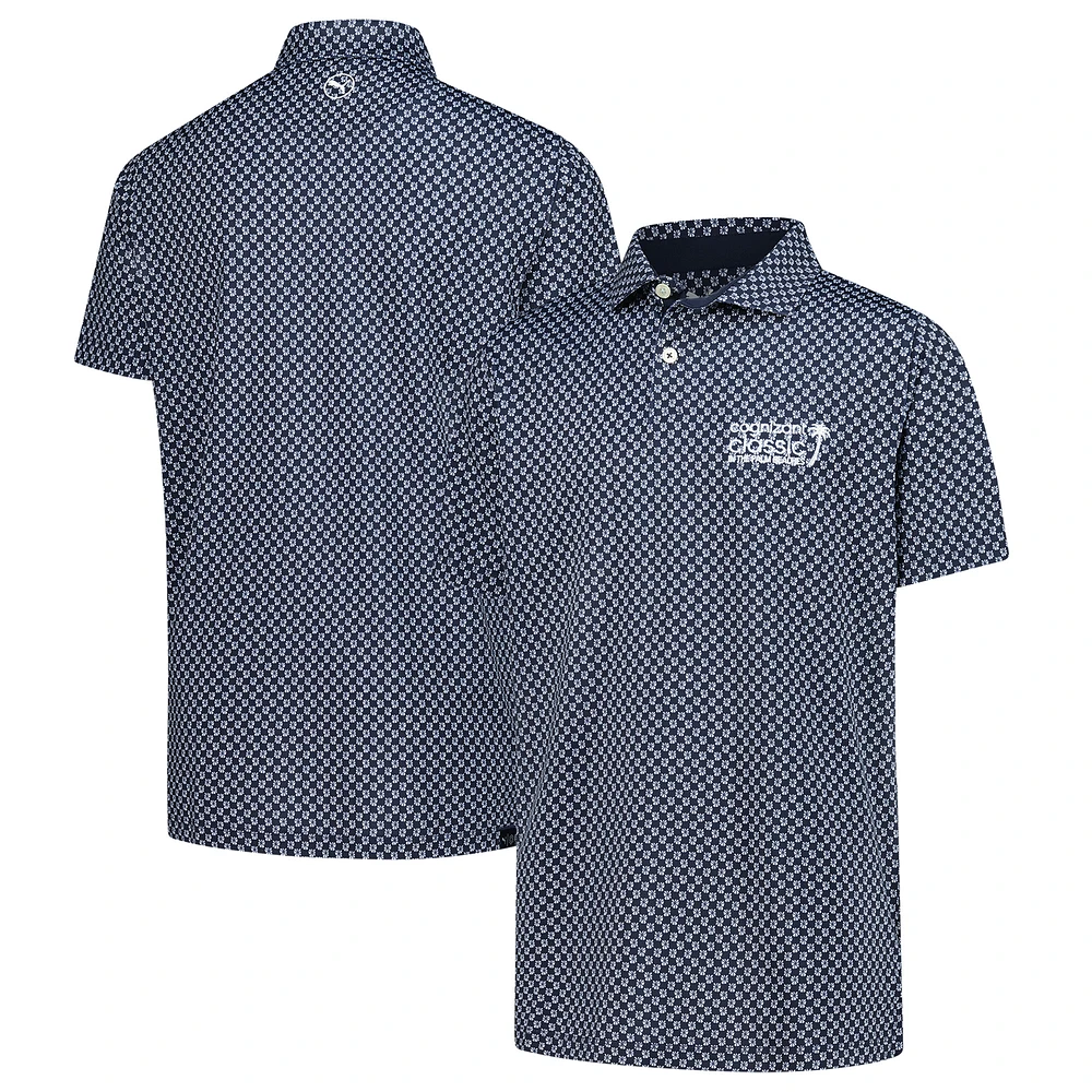 Youth Puma Navy Cognizant Classic MATTR Micro Floral Polo