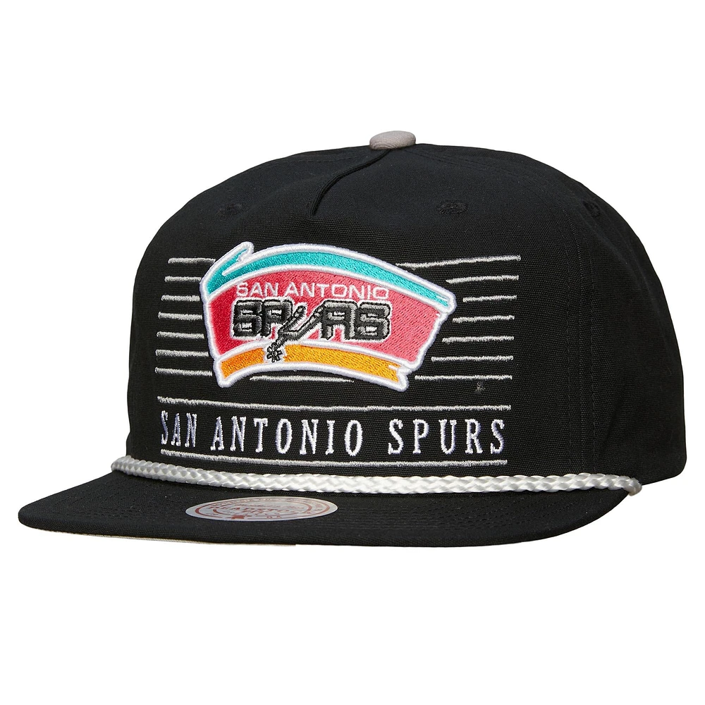 Men's Mitchell & Ness Black San Antonio Spurs Ascend Deadstock Snapback Hat