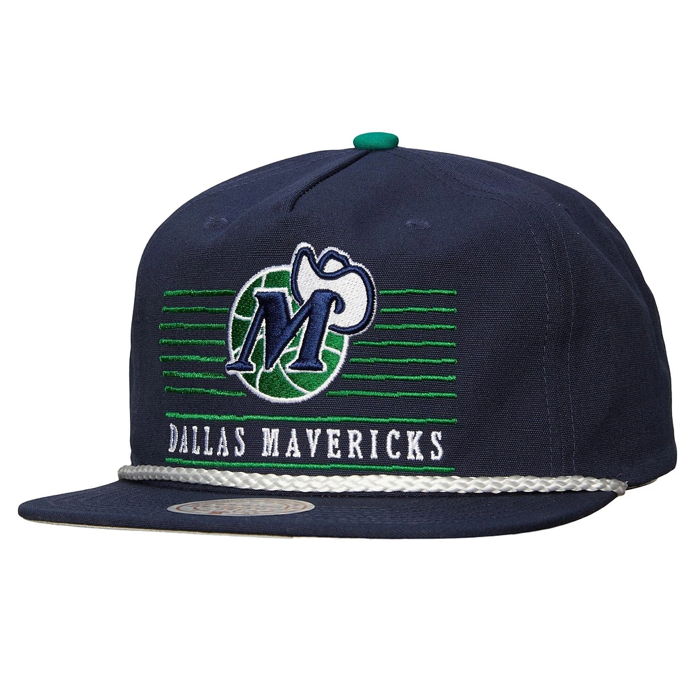 Men's Mitchell & Ness Navy Dallas Mavericks Ascend Deadstock Snapback Hat