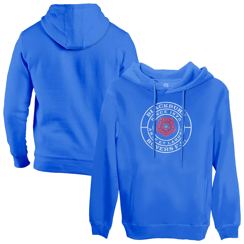 Men's 1863FC Blue Blackburn Rovers Retro Circle Pullover Hoodie