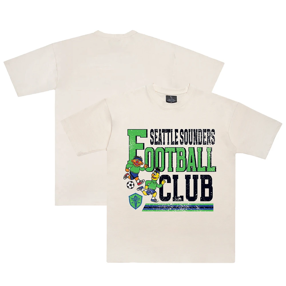 Unisex Peace Collective x Sesame Street Cream Seattle Sounders FC Heavyweight T-Shirt