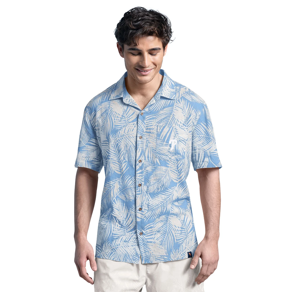 Men's Margaritaville Blue Philadelphia Phillies Linen Party Button-Up Shirt