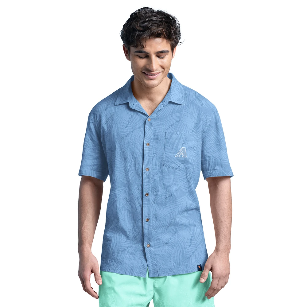 Men's Margaritaville Blue Arizona Diamondbacks Linen Party Button-Up Shirt