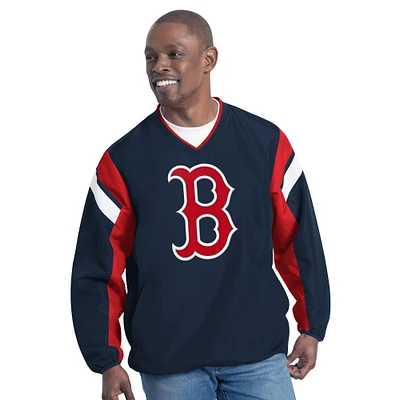 Men's G-III Sports by Carl Banks Navy Boston Red Sox Double Coverage V-Neck Pullover