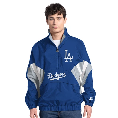 Men's Starter Royal Los Angeles Dodgers Cooperstown Chief Half-Zip Pullover