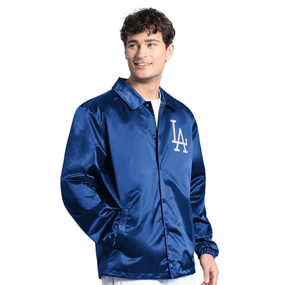 Men's Starter Royal Los Angeles Dodgers Cooperstown Collection Point Man Full-Snap Coaches Jacket