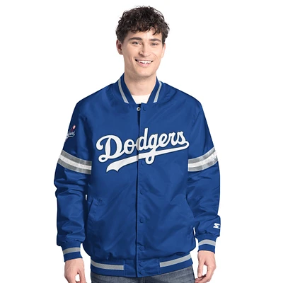 Men's Starter Royal Los Angeles Dodgers Scout Full-Snap Varsity Jacket