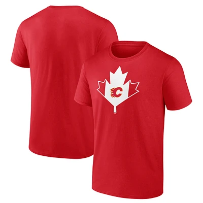 Men's Red Calgary Flames Canada Day T-Shirt