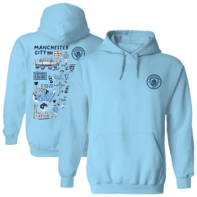 Women's Vive La Fete  Light Blue Manchester City Impressions Artwork Pullover Hoodie
