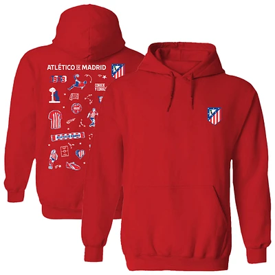 Women's Vive La Fete Atletico de Madrid Impressions Artwork Pullover Hoodie