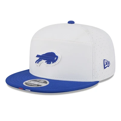 Men's New Era White/Royal Buffalo Bills 2025 NFL Training Camp Split Panel 9FIFTY Snapback Hat