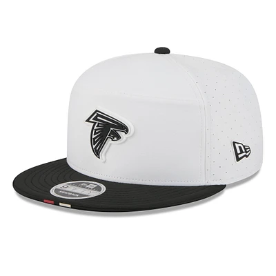 Men's New Era White/Black Atlanta Falcons 2025 NFL Training Camp Split Panel 9FIFTY Snapback Hat