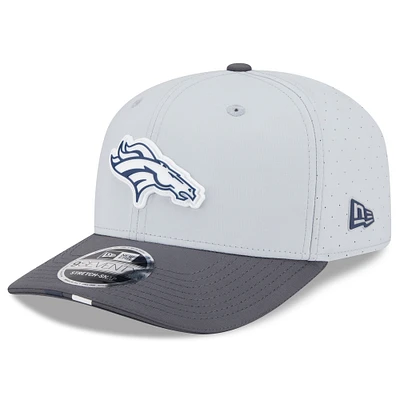 Men's New Era Gray/Graphite Denver Broncos 2025 NFL Training Camp 9SEVENTY Adjustable Hat