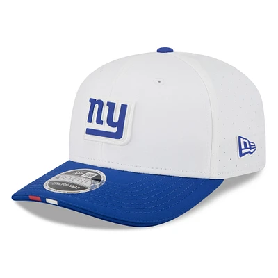 Men's New Era White/Royal New York Giants 2025 NFL Training Camp 9SEVENTY Adjustable Hat
