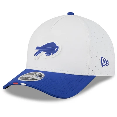 Men's New Era White/Royal Buffalo Bills 2025 NFL Training Camp A-Frame 9FORTY Adjustable Hat