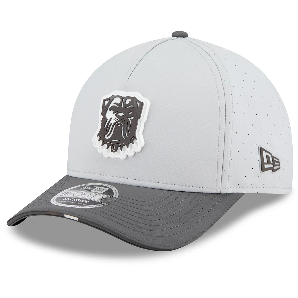 Men's New Era Gray/Graphite Cleveland Browns 2025 NFL Training Camp A-Frame 9FORTY Adjustable Hat