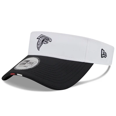 Men's New Era White/Black Atlanta Falcons 2025 NFL Training Camp Adjustable Visor