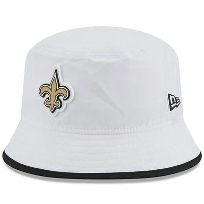 Men's New Era White New Orleans Saints 2025 NFL Training Camp Stretch Bucket Hat