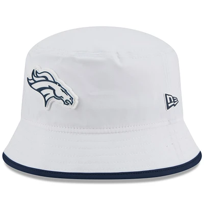 Men's New Era White Denver Broncos 2025 NFL Training Camp Stretch Bucket Hat