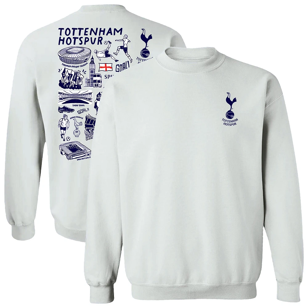 Women's Vive La Fete White Tottenham Hotspur Impressions Artwork Pullover Sweatshirt