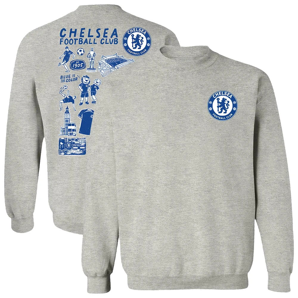 Women's Vive La Fete Chelsea Impressions Artwork Pullover Sweatshirt