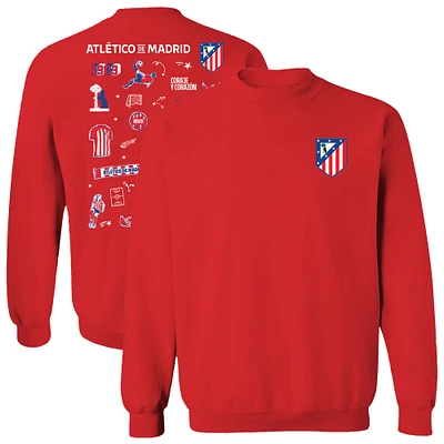 Women's Vive La Fete Atletico de Madrid Impressions Artwork Pullover Sweatshirt