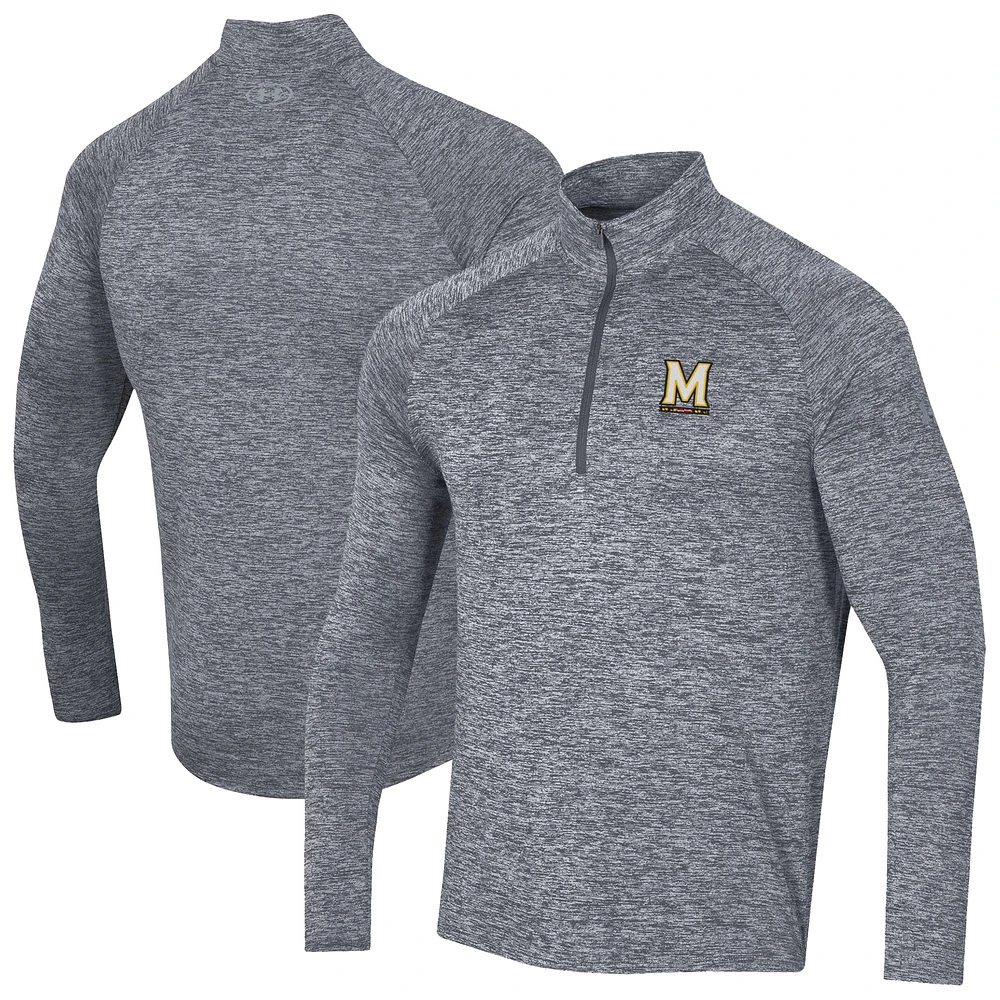Men's Under Armour Gray Maryland Terrapins Tech Quarter-Zip Top