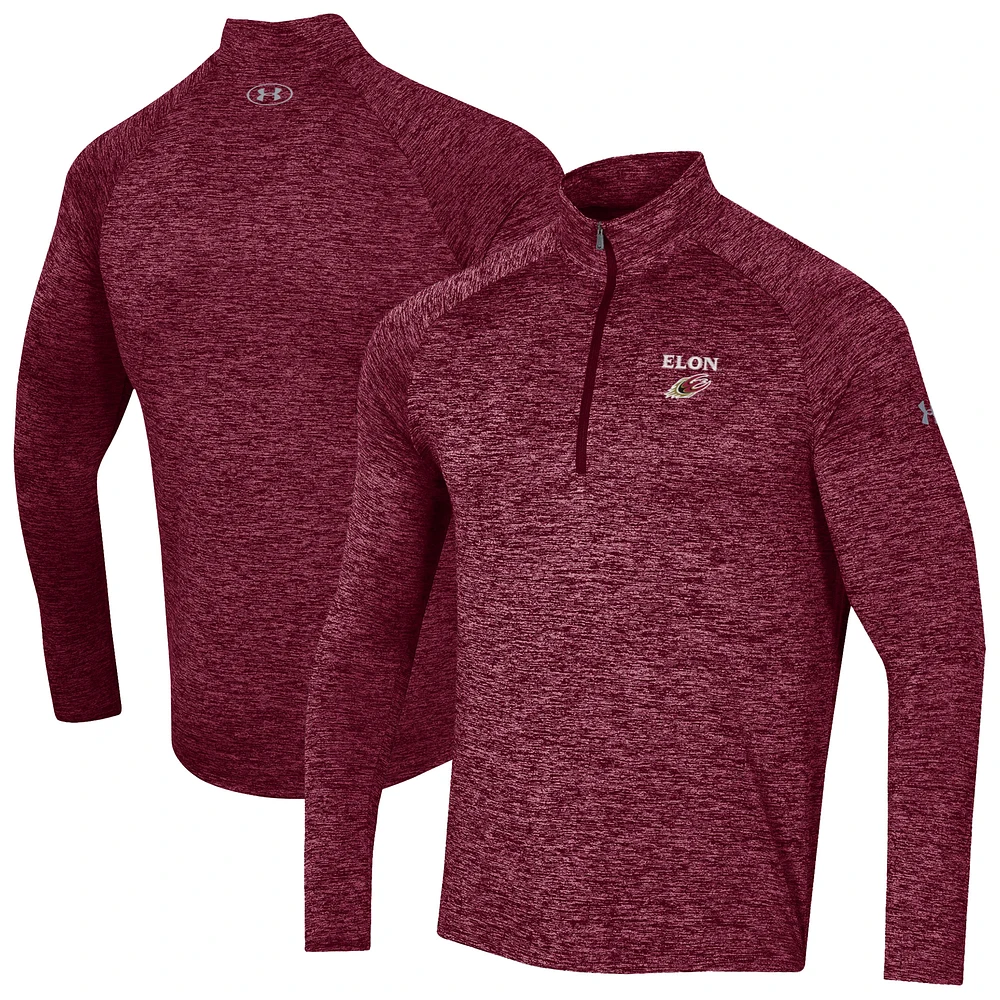 Men's Under Armour Maroon Elon Phoenix Tech Quarter-Zip Top
