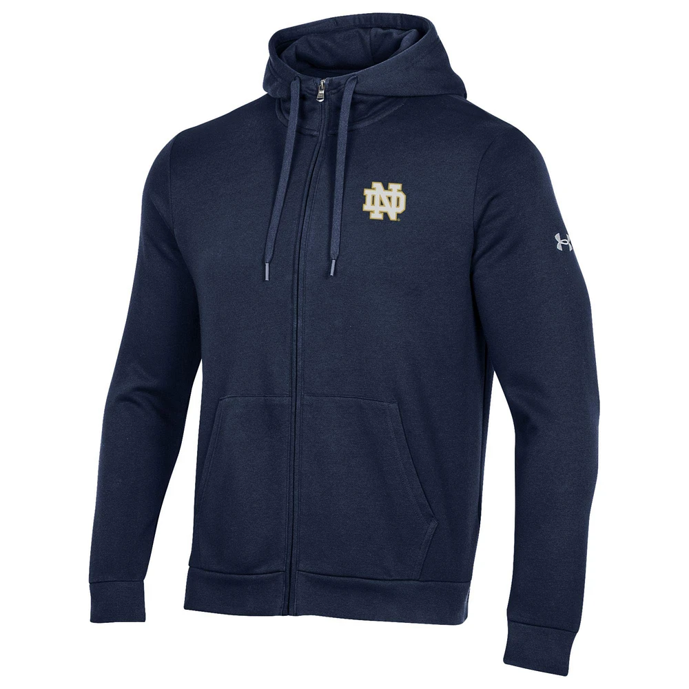 Men's Under Armour Navy Notre Dame Fighting Irish All Day Full-Zip Jacket