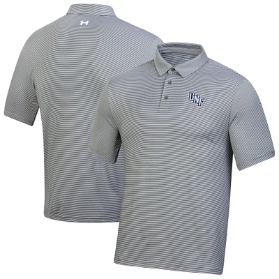 Men's Under Armour Gray UNF Ospreys T2 Green Bridge Stripe Polo