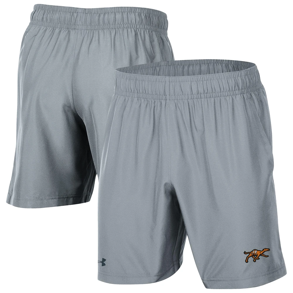 Men's Under Armour Gray Campbell Fighting Camels Woven Shorts