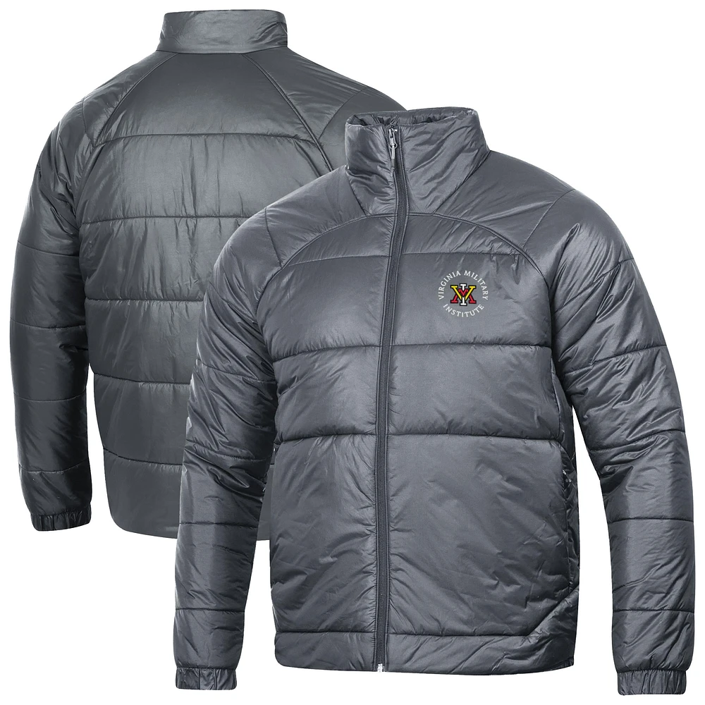 Men's Under Armour Gray Virginia Military Institute Keydets Insulate Full-Zip Jacket