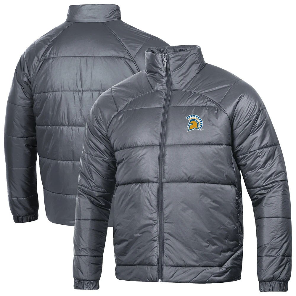 Men's Under Armour Gray San Jose State Spartans Insulate Full-Zip Jacket