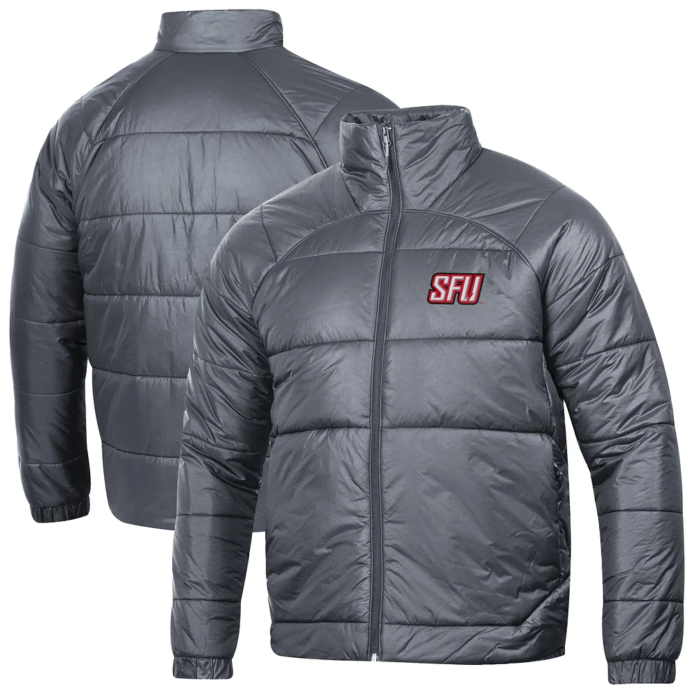 Men's Under Armour Gray Saint Francis Red Flash Insulate Full-Zip Jacket
