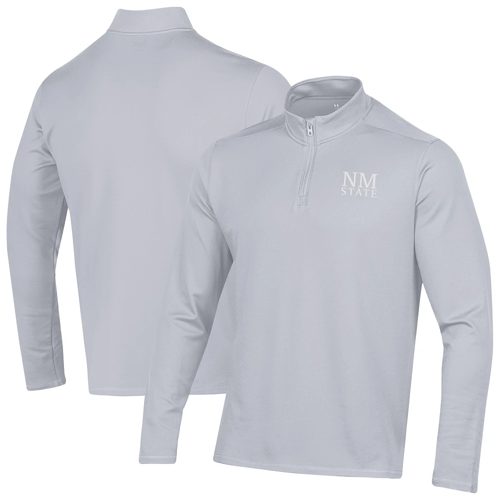 Men's Under Armour Gray New Mexico State Aggies Motion Quarter-Zip Jacket