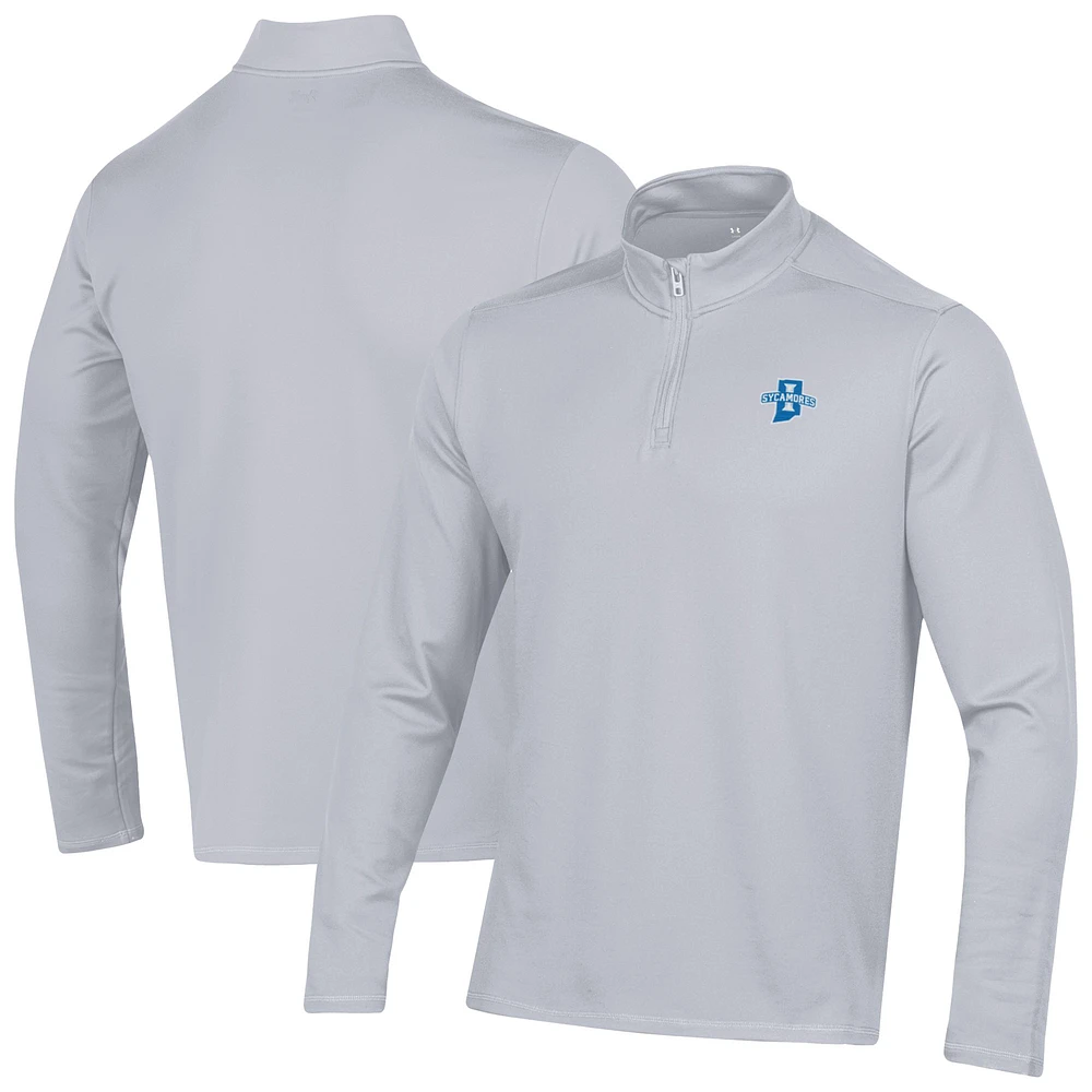 Men's Under Armour Gray Indiana State Sycamores Motion Quarter-Zip Jacket