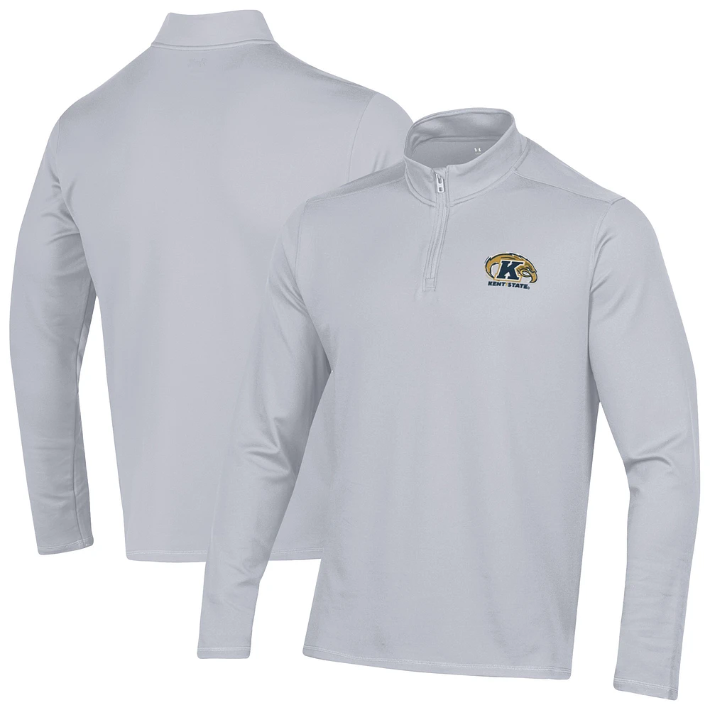 Men's Under Armour Gray Kent State Golden Flashes Motion Quarter-Zip Jacket