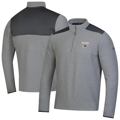 Men's Under Armour Gray Elon Phoenix CGI Microfleece Quarter-Zip Jacket