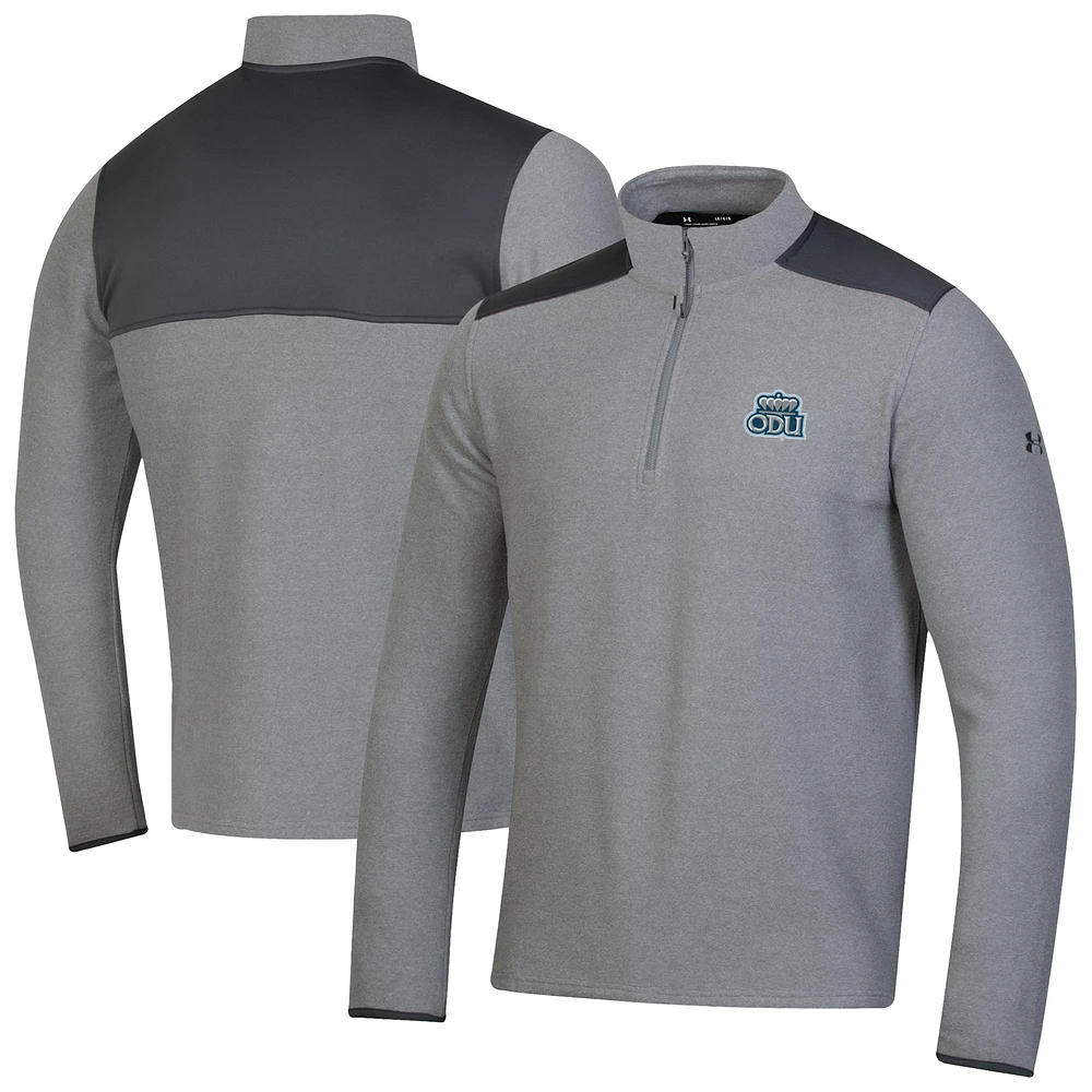 Men's Under Armour Gray Old Dominion Monarchs CGI Microfleece Quarter-Zip Jacket