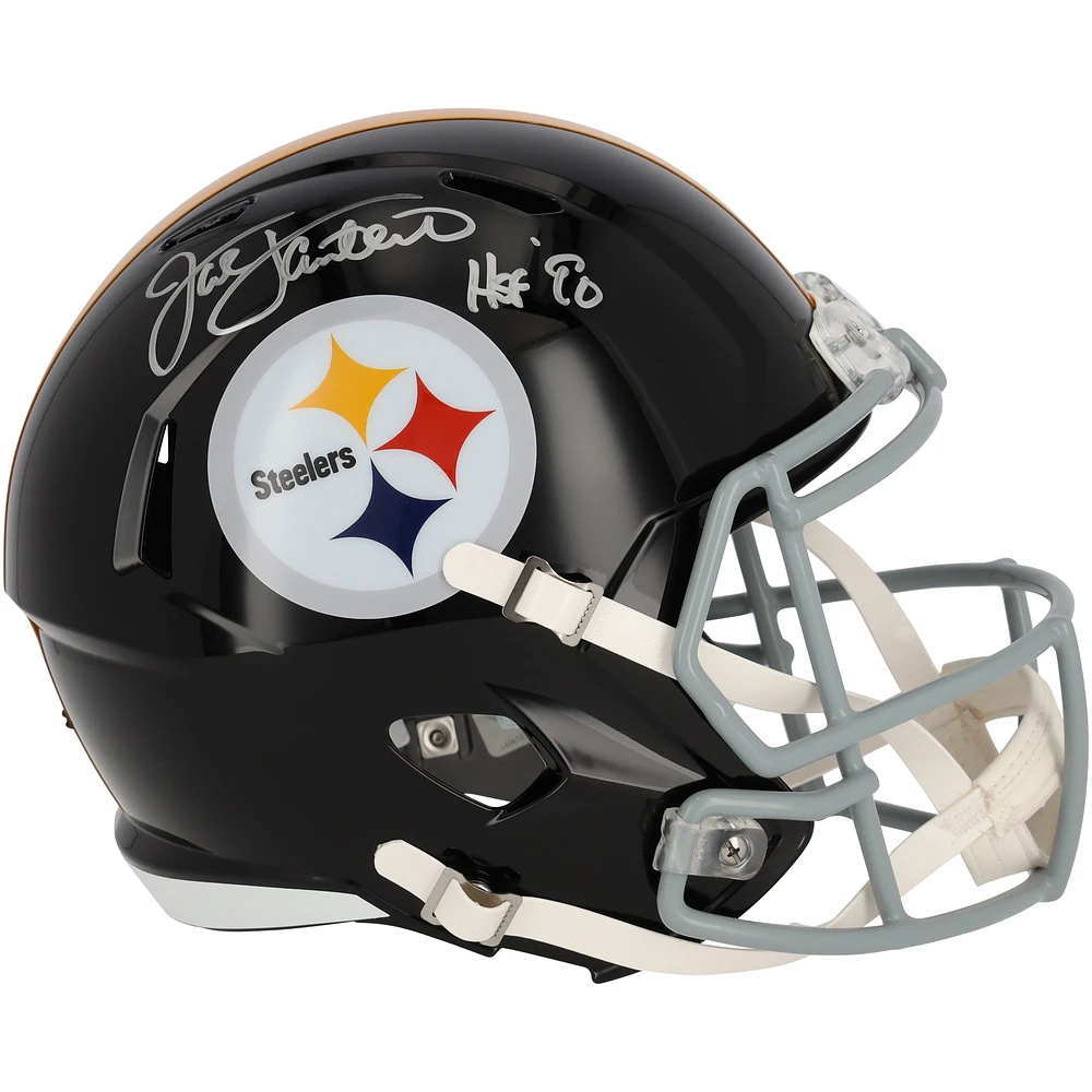 Jack Lambert Pittsburgh Steelers Autographed Riddell 1963-1976 Throwback Speed Replica Helmet with "HOF 90" Inscription