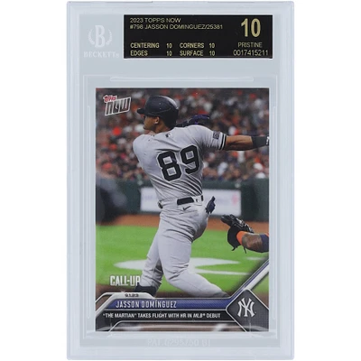 Jasson Domínguez New York Yankees 2023 Topps Now HR in MLB Debut Black Label #798 BGS Authenticated 10 Rookie Card - 10,10,10,10 Subgrades