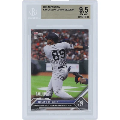 Jasson Domínguez New York Yankees 2023 Topps Now HR in MLB Debut #798 BGS Authenticated 9.5 Rookie Card