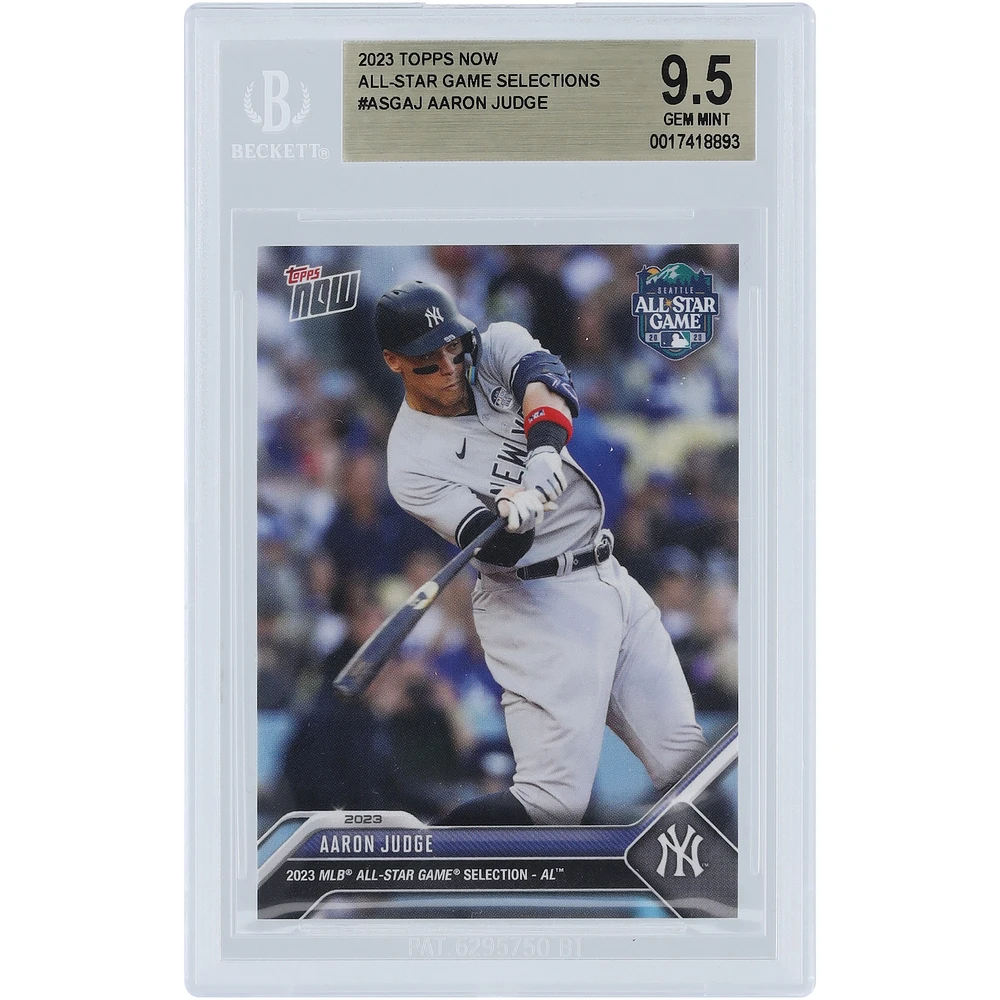 Aaron Judge New York Yankees 2023 Topps Now 2023 MLB All-Star Game Selection - AL #ASG-AJ BGS Authenticated 9.5 Card