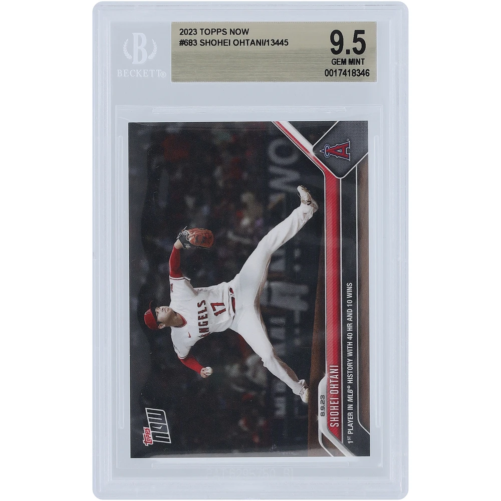 Shohei Ohtani Los Angeles Angels 2023 Topps Now 1st Player In MLB History With 40 HR & 10 Wins #683 BGS Authenticated 9.5 Card