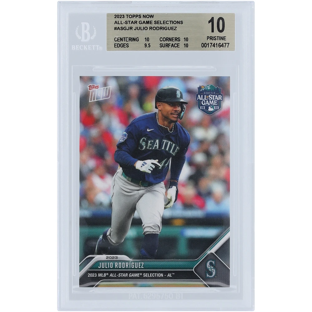 Julio Rodriguez Seattle Mariners 2023 Topps Now 2023 MLB All-Star Game Selection - AL #ASG-JR BGS Authenticated 10 Card - 10,10,9.5,10 Subgrades